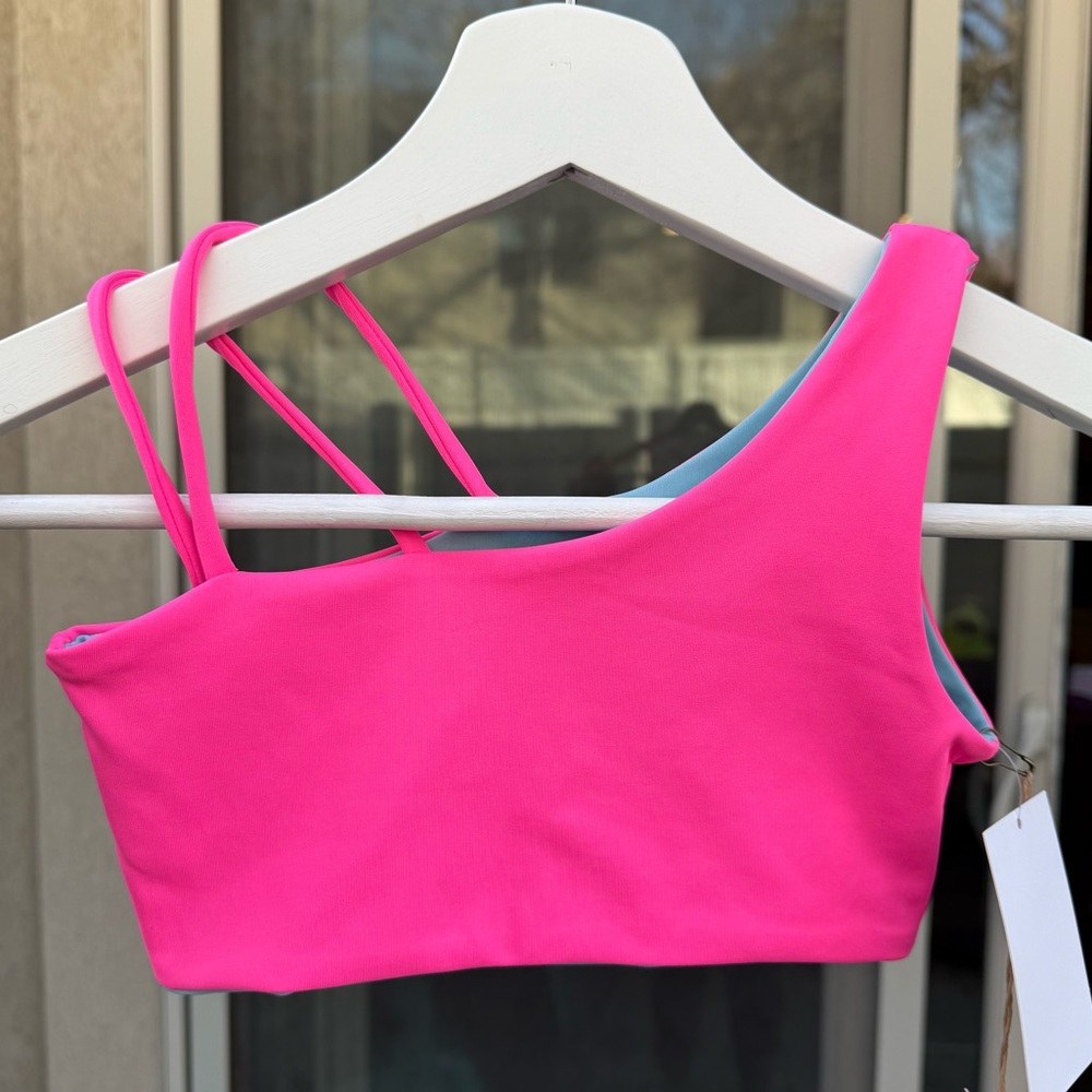 Kids Pink One-Shoulder Dance Top